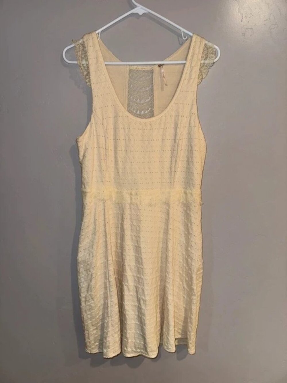 Free People Cream Boho Summer Dress Size Large